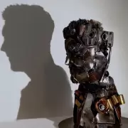 Ingenio: un artista argentino realiz una escultura de Messi con materiales reciclados