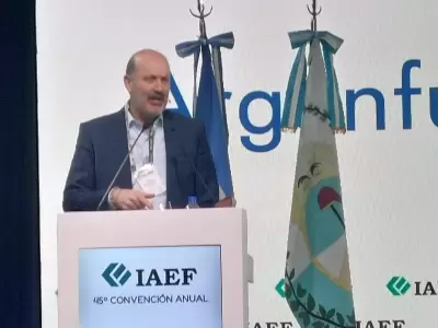 Federico Sturzenegger disertando en la IAEF.