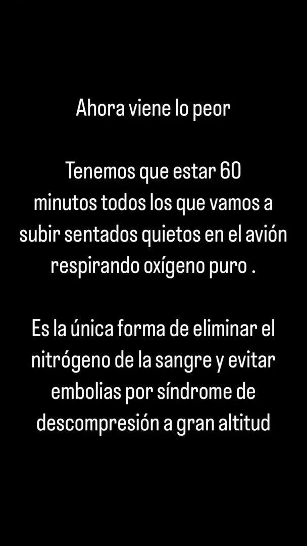 Minutos antes del salto, Montagna explica lo que debi realizar para romper la marca.