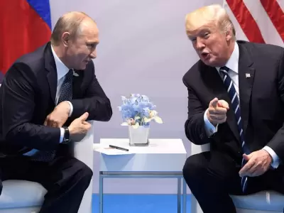 Trump y Putin en un momento de acercamiento durante la presidencia del republicano.