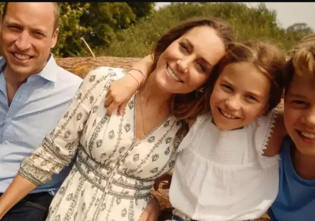 Kate Middleton junto a su familia.