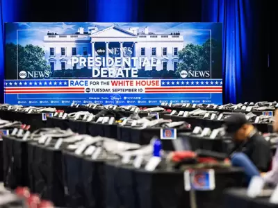 Todo listo para el primer debate entre Kamala Harris y Donald Trump.