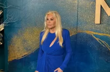 Susana Gimnez en la alfombra azul de los Martn Fierro