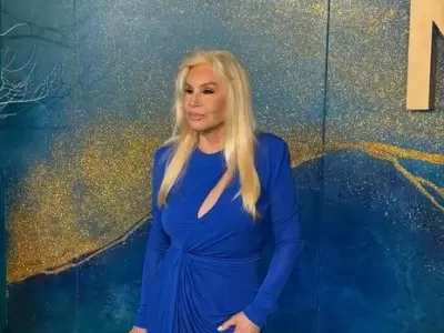 Susana Gimnez en la alfombra azul de los Martn Fierro