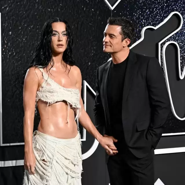 Katy Perry y Orlando Bloom en los VMAs 2024.