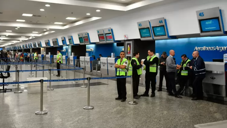 Aeroparque vaco debido a la cancelacin de casi todos los vuelos. Fotografa: Agencia Noticias Argentinas/Juan Vargas