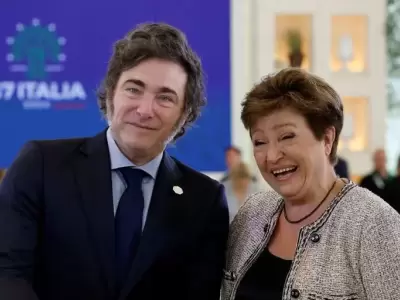 Javier Milei junto a Kristalina Georgieva