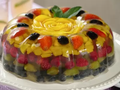 Gelatina con frutas