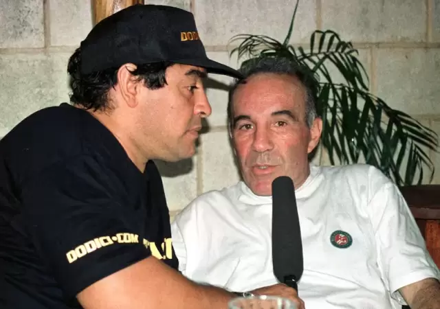 Diego Armando Maradona junto a Alfredo Cahe