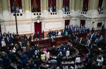 Javier Milei en la Cmara de Diputados.