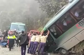 Micro desbarranc en Machu Picchu