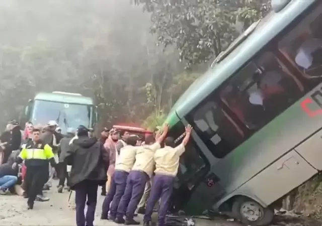 Micro desbarranc en Machu Picchu