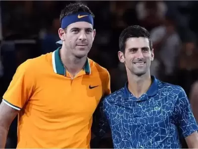 Juan Martn del Potro junto a Nole