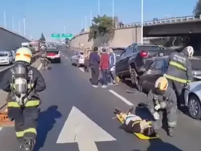 Accidente se suma otro choque en la autopista Panamericana antes de llegar a la General Paz.