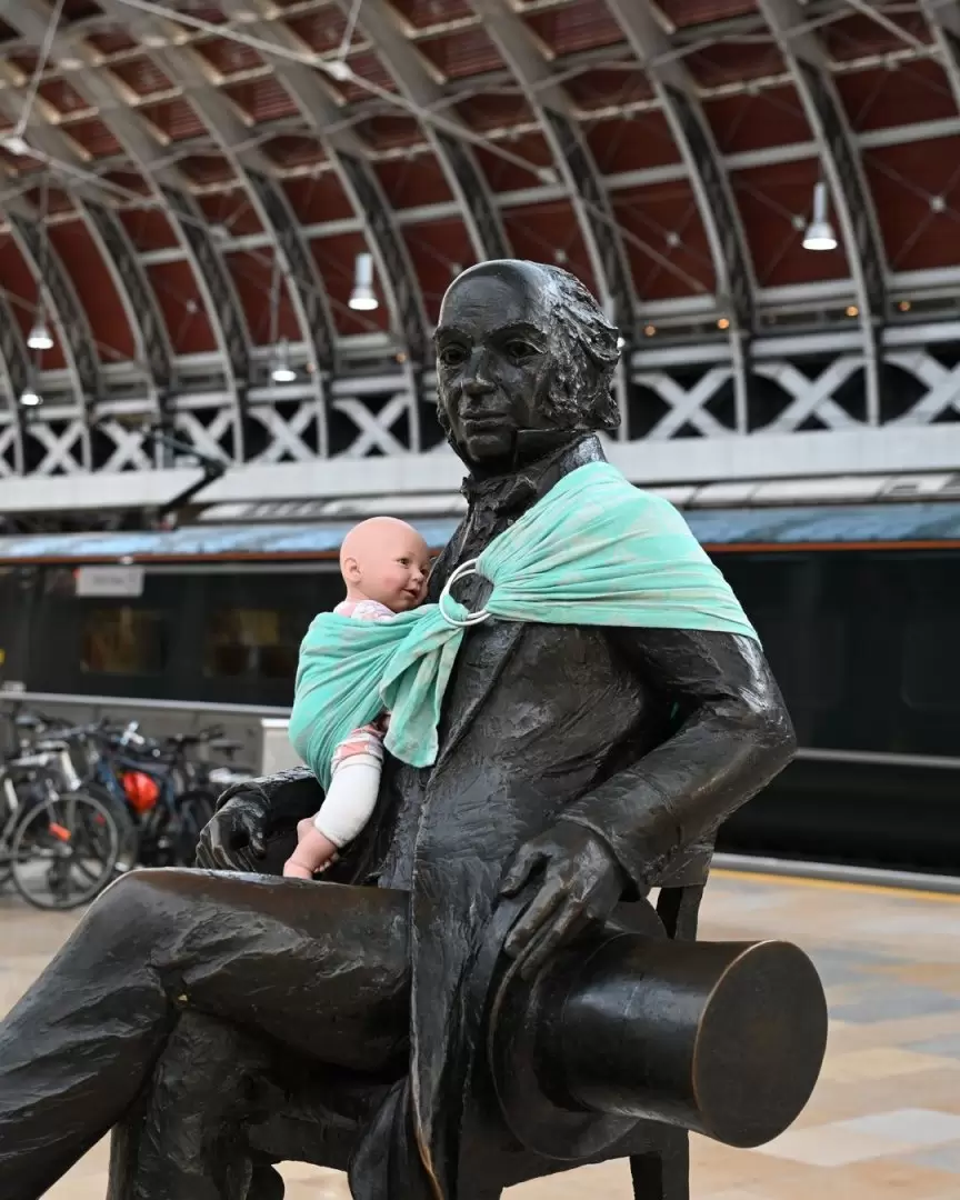 La estatua de Isambard Kingdom Brunel en la estacin de Paddington.