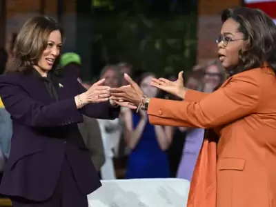 Oprah Winfrey puso la animacin en el evento poltico de la vicepresidenta y se dieron declaraciones picantes.