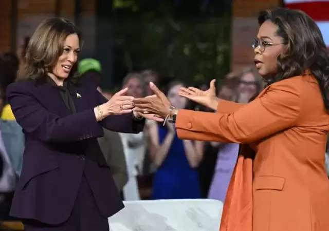 Oprah Winfrey puso la animacin en el evento poltico de la vicepresidenta y se dieron declaraciones picantes.