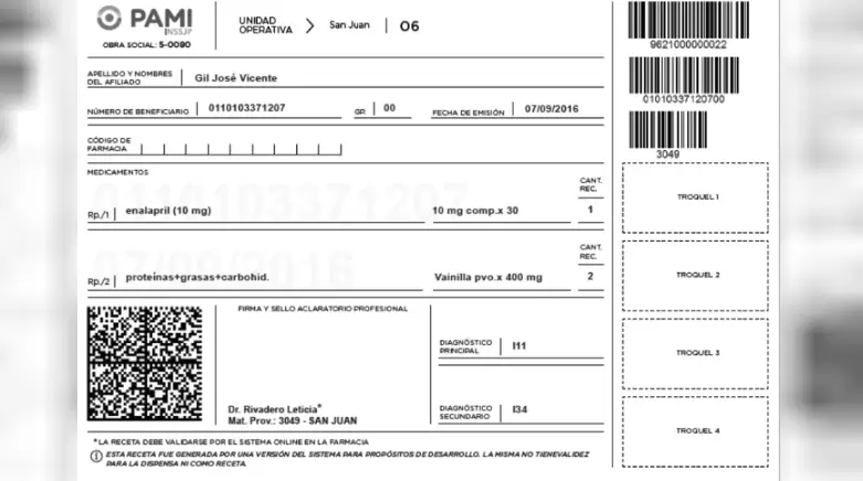 Las recetas de PAMI ya no cubren al 100% medicamentos que precisan los jubilados. Foto: Agencia Noticias Argentinas / PAMI