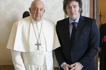 El papa Francisco junto a Javier Gerardo Milei