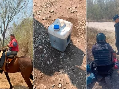 El sujeto de 31 aos, el bidn de 10 litros de nafta, y la detencin por parte de la Polica de Crdoba