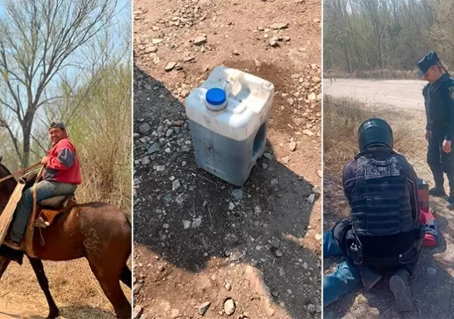 El sujeto de 31 a�os, el bid�n de 10 litros de nafta, y la detenci�n por parte de la Polic�a de C�rdoba