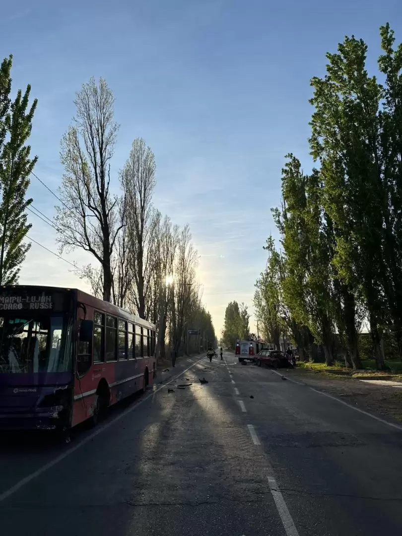 Zona donde fue el accidente en Maip