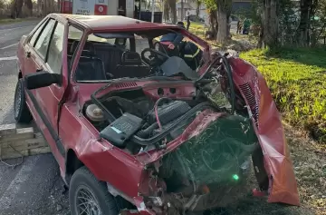 El conductor del Fiat Duna perdi la vida en el lugar.