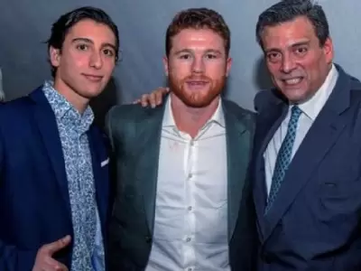 Manuel Sulaiman, Canelo Alvarez y Mauricio Sulaiman