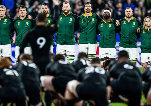 Una de las formaciones de Los Springboks