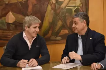 El ministro de Economa Luis Caputo junto al jefe de Gobierno porteo, Jorge Macri. (Foto: archivo web)