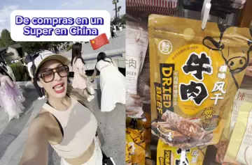 Una argentina fue un Supermercado en Shanghi, China.