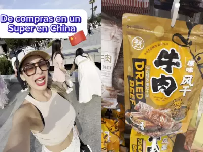 Una argentina fue un Supermercado en Shanghi, China.