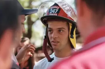 Santiago Maratea en los incendios.