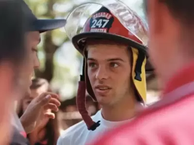 Santiago Maratea en los incendios.