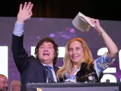 Javier Milei junto a su hermana Karina