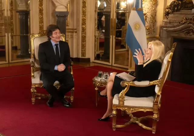 Javier Milei con Susana Gimnez