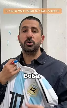 Influencer textil critic el precio de la camiseta de la Seleccin argentina.