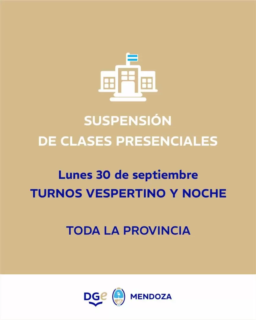 Se suspenden las clases por viento zonda/