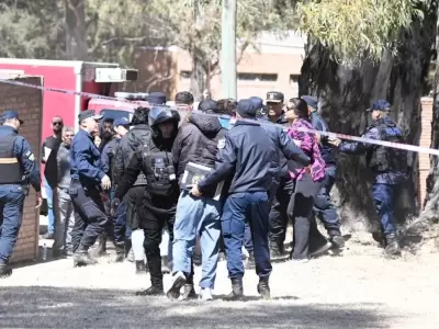 El padre de uno de los menores fallecidos cuando lleg al lugar de los crmenes.