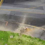 Paralizaron un aeropuerto japon�s luego de la explosi�n de una bomba de la Segunda Guerra Mundial