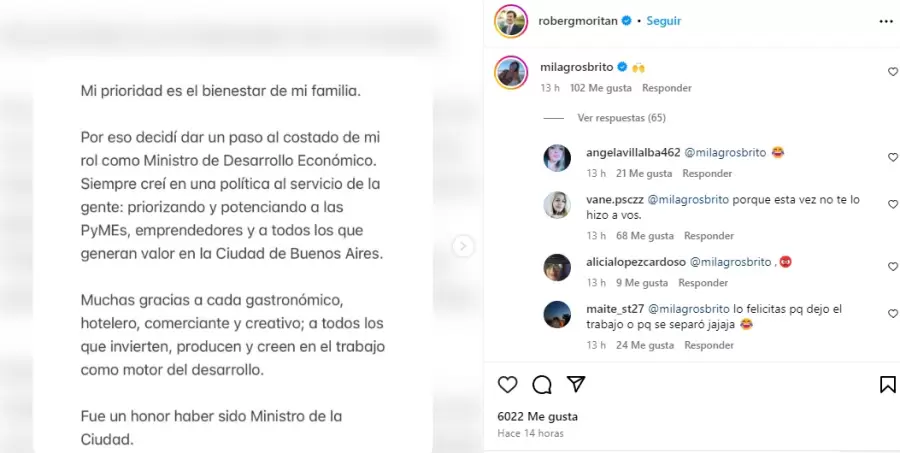 Roberto Garc�a Morit�n hizo el descargo sobre su renuncia al Gabinete de CABA