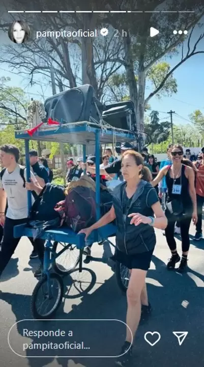 Pampita estuvo presente nuevamente en la peregrinaci�n a Luj�n