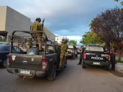 Operativo de la Polic�a de Mendoza en Godoy Cruz.