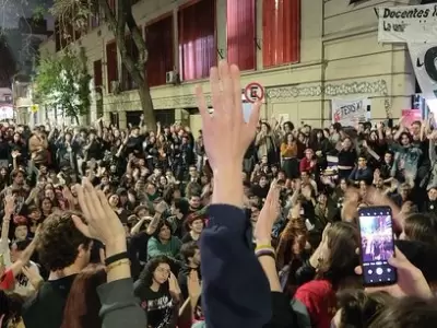 Toma de facultades contra el veto a la Ley de Financiamiento Universitario.