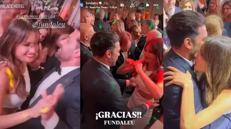 Pampita y Piqu�n bailando.