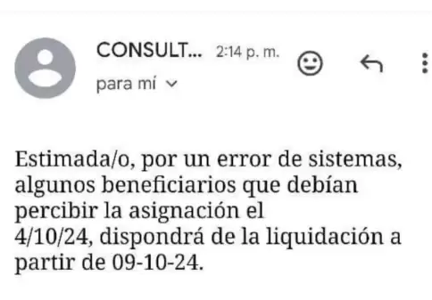 Confirmaci�n del d�a de pago para los titulares que faltan