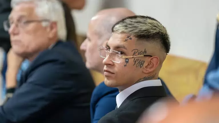L-Gante en el Tribunal en lo Criminal N�3 de Mercedes. (Foto: TN)