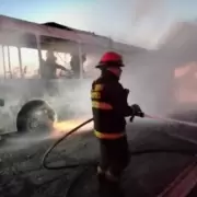 Se incendió un ómnibus en Mendoza sobre la Ruta Internacional 7