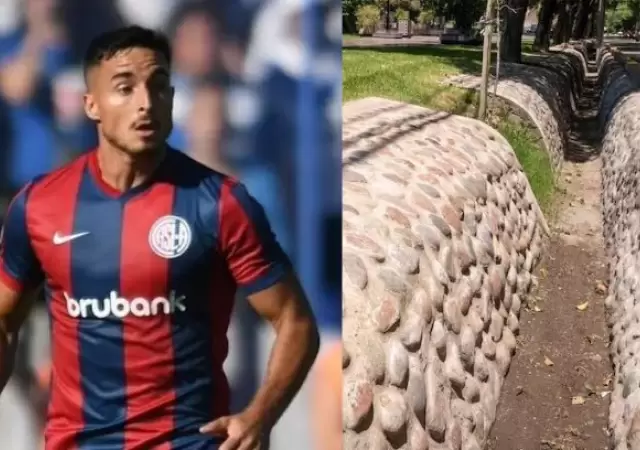 El jugador de San Lorenzo se lesion� al caerse en una acequia mientras saludaba a los hinchas a su llegada a Mendoza