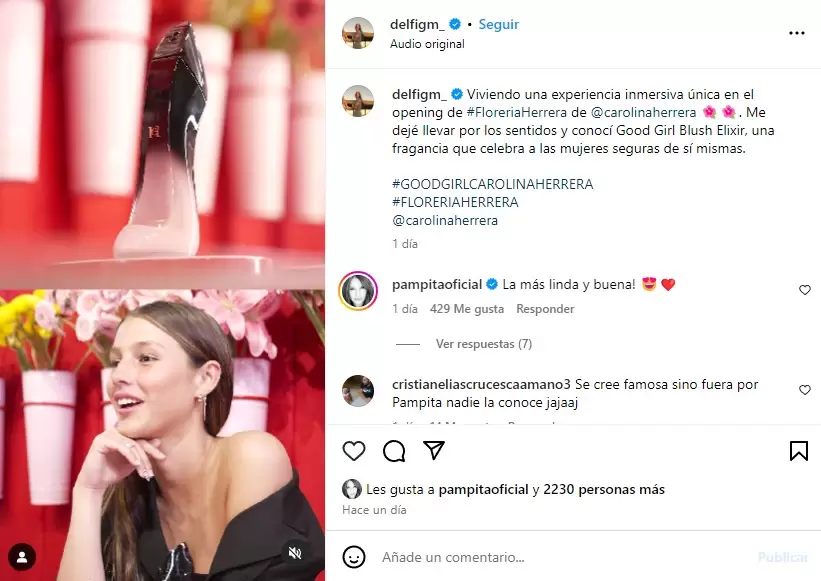 El comentario de Pampita a la hija de Roberto Garc�a Morit�n